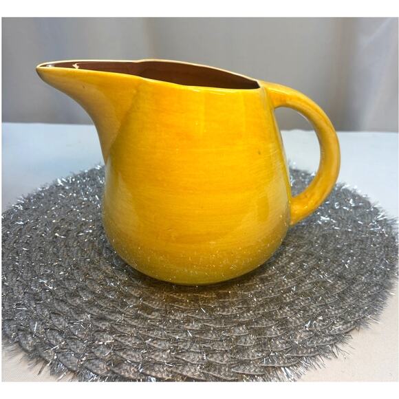 Vintage Stangl Harvest Yellow Pottery Pitcher MCM 
1950s Farmhouse Kitsch Decor - Picture 1 of 11